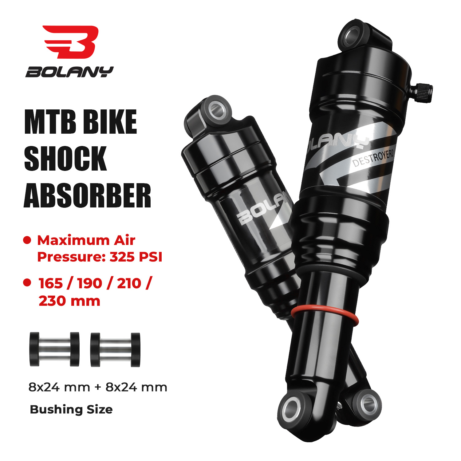 Mountain Biking Jumps - Amortecedor Traseiro de Ar BOLANY para