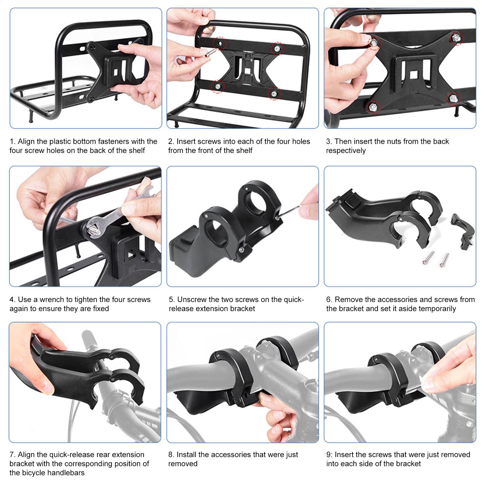 Mountain Biking Kids - Rack dianteiro de bicicleta, suporte de