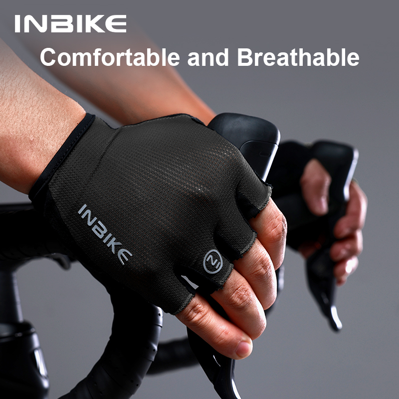 Mountain Biking Gloves Mens - Luvas de Ciclismo INBIKE Meio Dedo