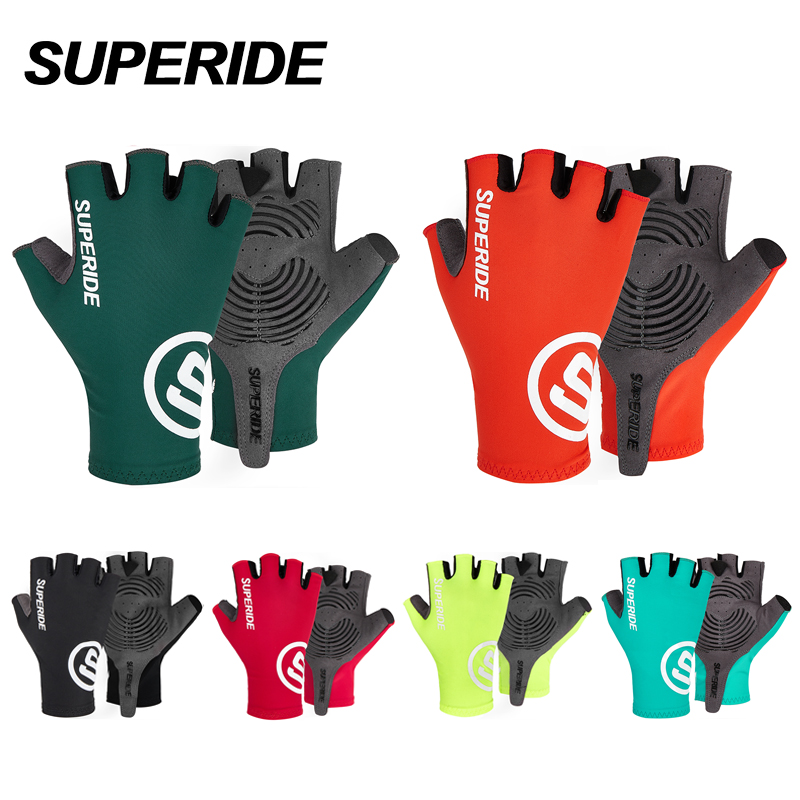 Mountain Biking Gloves Mens - SUPERIDE Umidade Wicking Metade Do Dedo