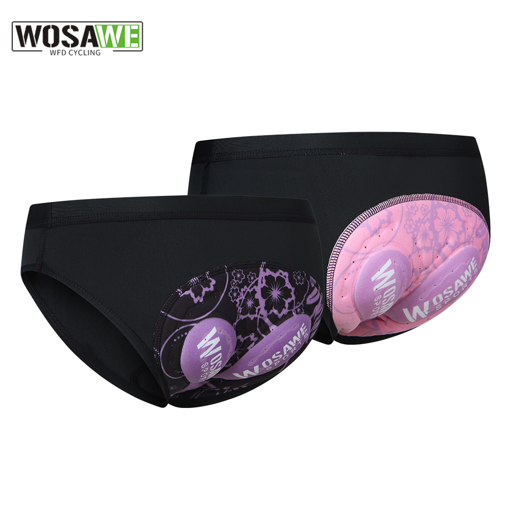 Mountain Biking Underwear - Wosawe mulheres ciclismo roupa interior 3d