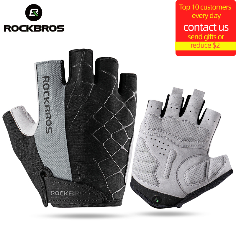 Mountain Biking Gloves Mens - Rockbros luvas de ciclismo meio dedo