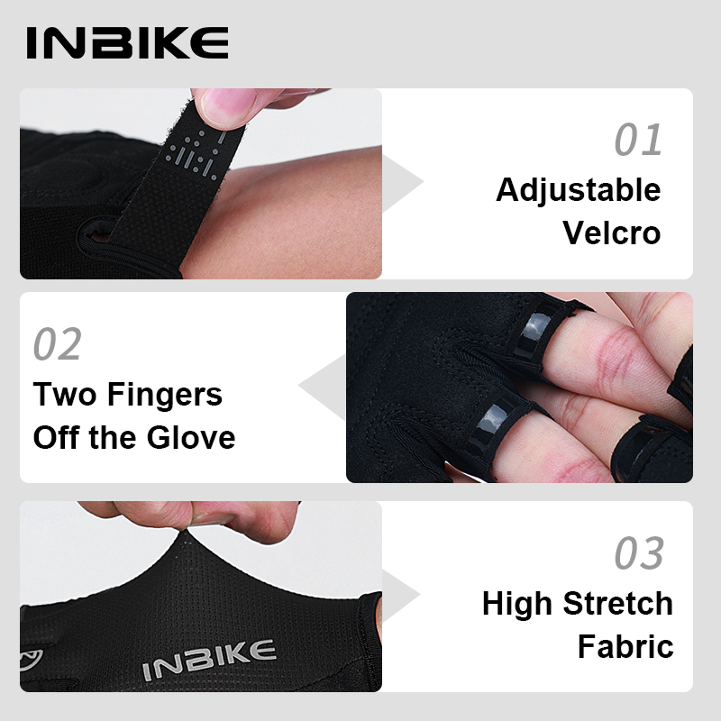 Luvas de Ciclismo INBIKE Meio  - Mountain Biking Gloves Mens avaliação e preço